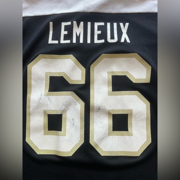 Vintage Mario Lemieux Pittsburgh Penguins CCM Hockey Jersey Size L - Picture 5 of 8